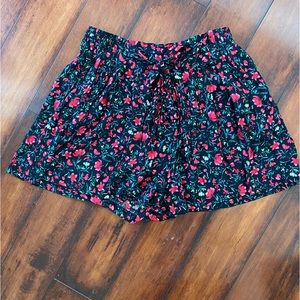 Zara floral skirt skort shorts large